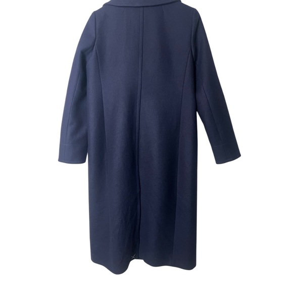 J Crew Long Topcoat Wool Cashmere Nello Gori Blue Double Breasted Stadium 8 1509 - Picture 5 of 8